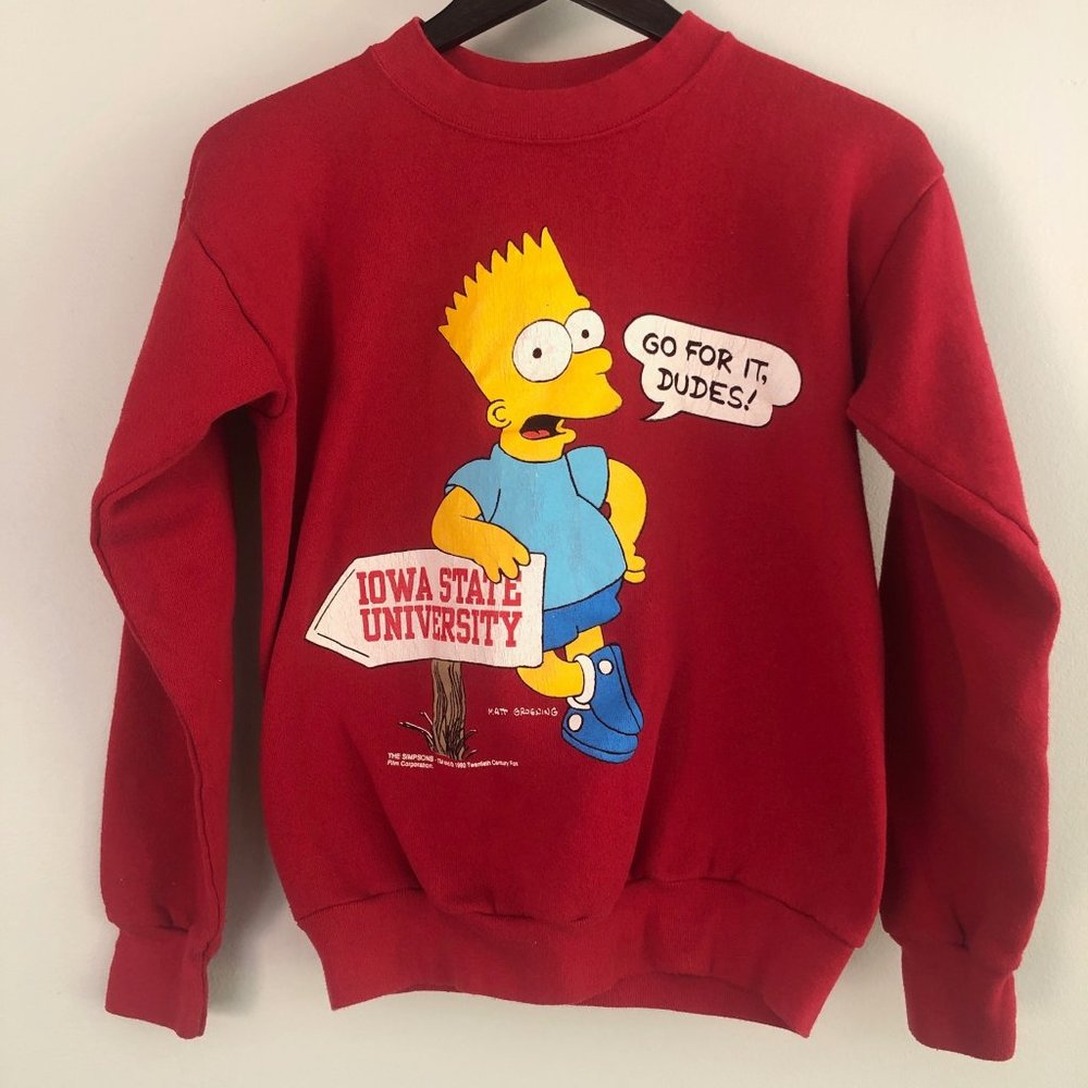 Vintage Iowa State Bart Simpson Sweatshirt(Size:S)